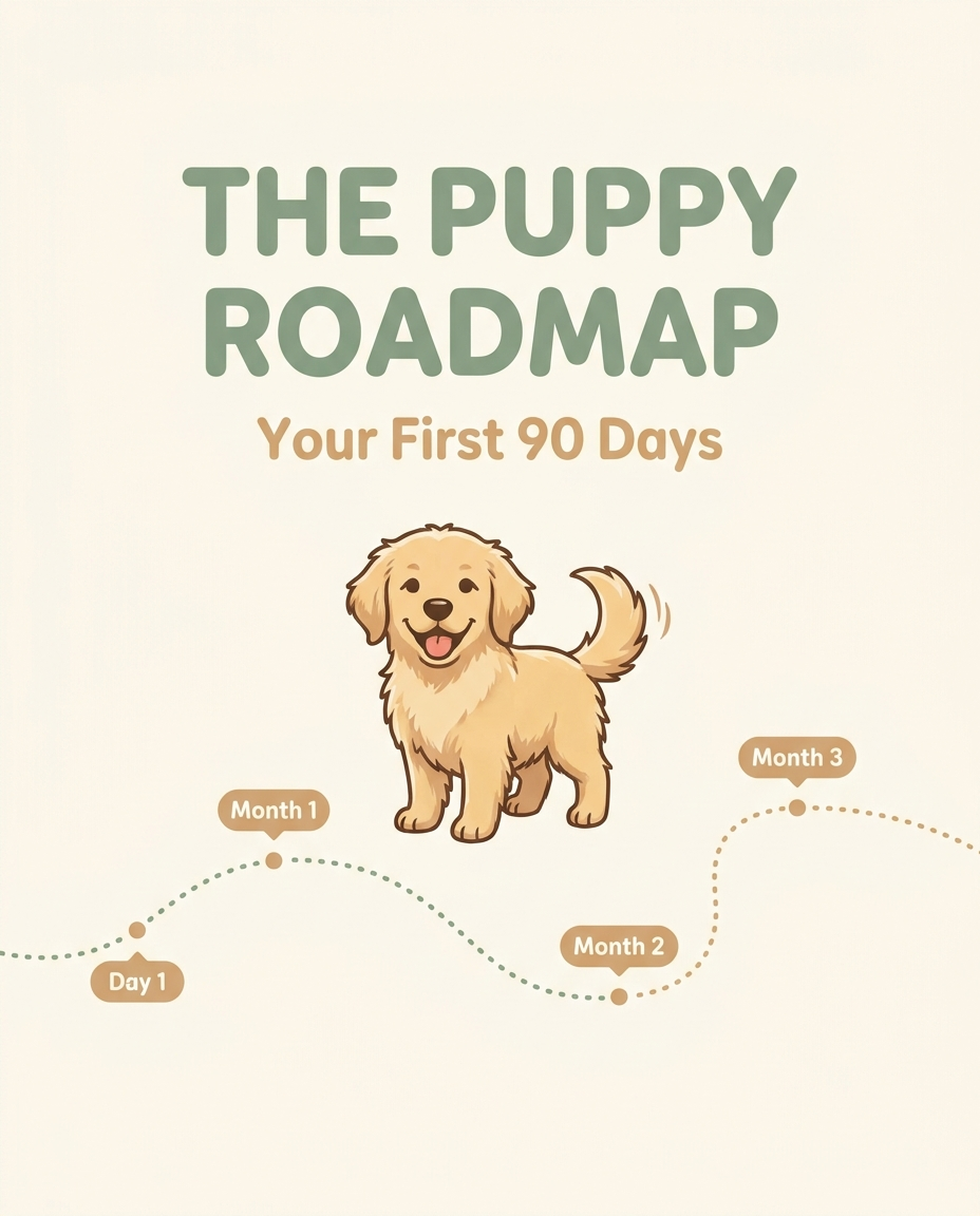 The Puppy Roadmap — Your First 90 Days guide cover